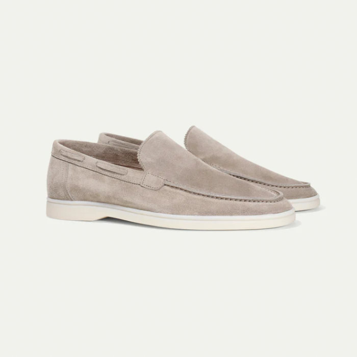 Lyxiga handgjorda loafers i mocka för herrar – tidlös elegans och komfort