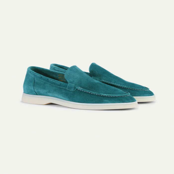 Lyxiga handgjorda loafers i mocka för herrar – tidlös elegans och komfort