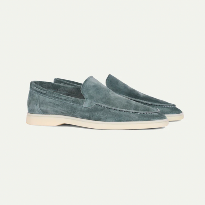 Lyxiga handgjorda loafers i mocka för herrar – tidlös elegans och komfort
