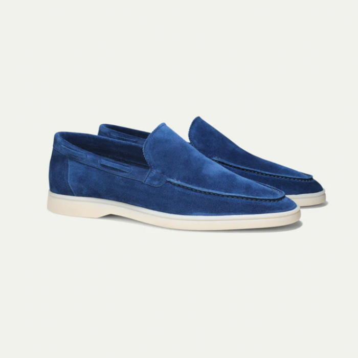 Lyxiga handgjorda loafers i mocka för herrar – tidlös elegans och komfort
