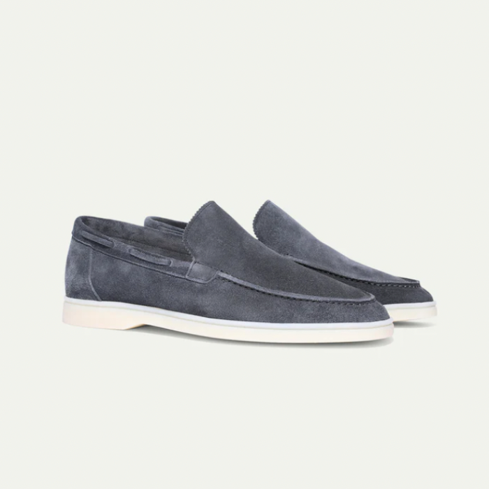 Lyxiga handgjorda loafers i mocka för herrar – tidlös elegans och komfort