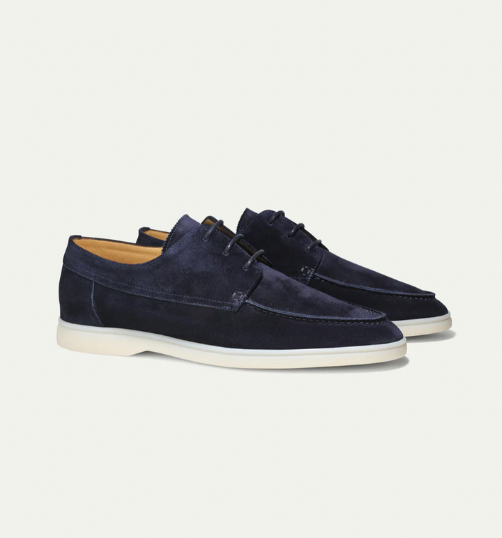 Stilige børstede stoff loafers for herrer