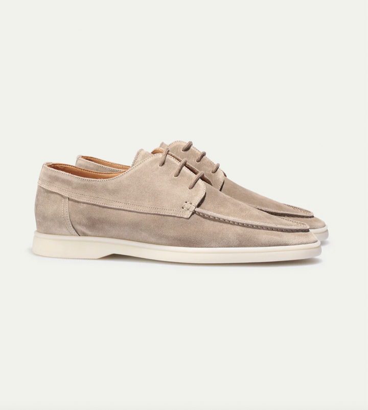 Stilige børstede stoff loafers for herrer