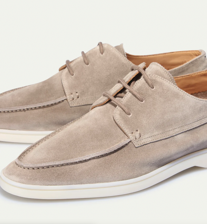 Stilige børstede stoff loafers for herrer