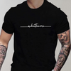 Herr Casual Rundhalset T-shirt med Minimalistisk Print