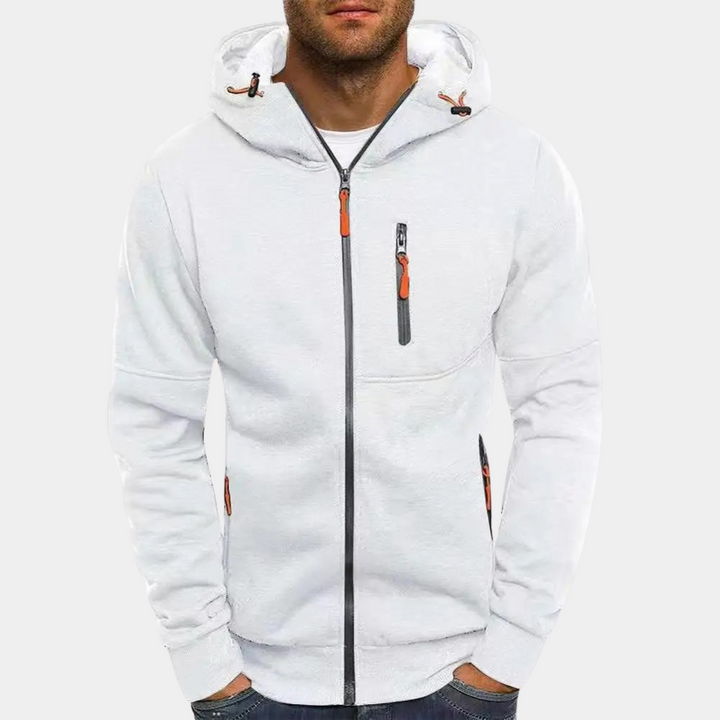 Jacks - Sweatshirt med huva och dragkedja för män
