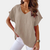 Casual T-shirt til kvinder med stilstrikket struktur look