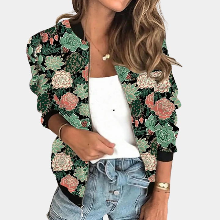 Lätt och Trendig Sommarjacka med Blommönster