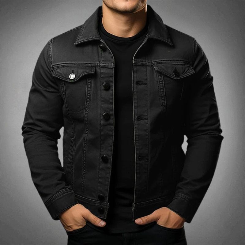 Klassisk denimjacka för män med modern passform