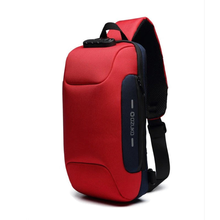 Smart crossbody-resväska med stöldskyddsdesign och inbyggd USB-port