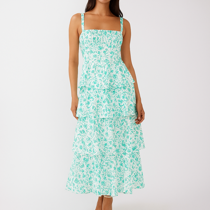 Boho Blomstret Maxikjole