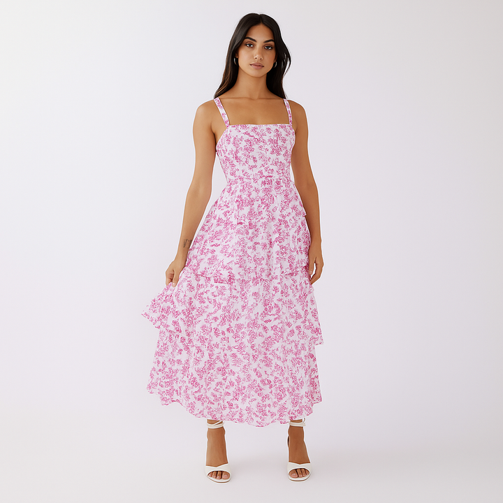 Boho Blomstret Maxikjole