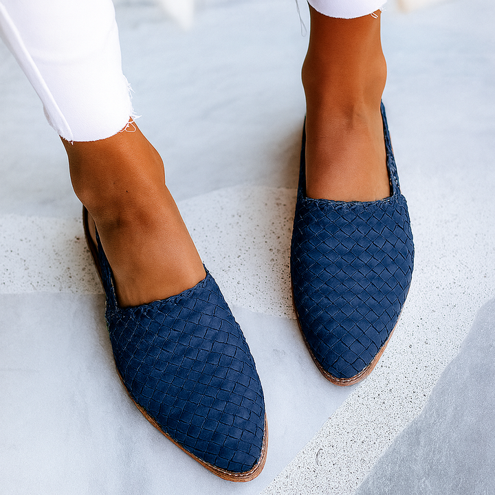 Retro brittiska platta sandaler