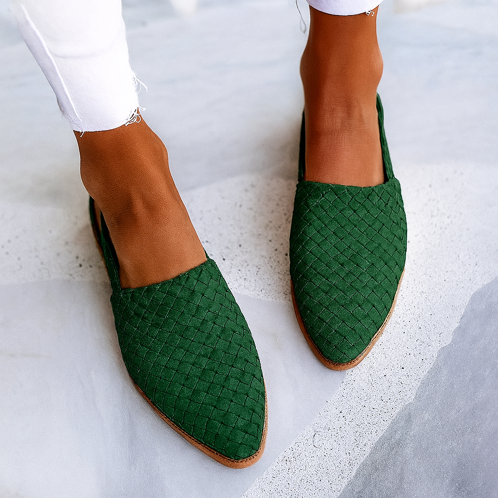 Retro brittiska platta sandaler