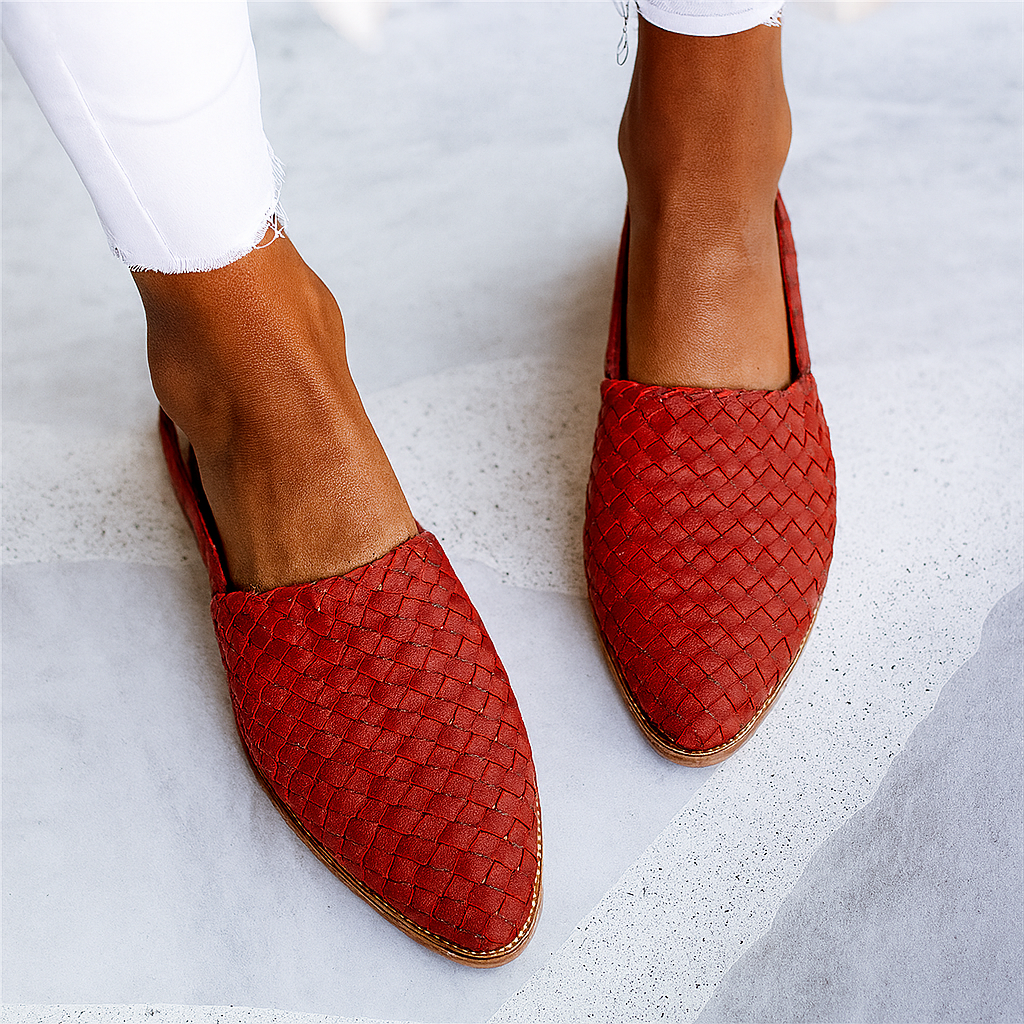 Retro brittiska platta sandaler