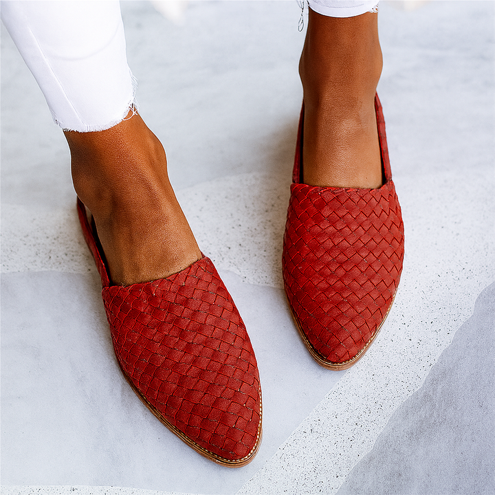 Retro brittiska platta sandaler
