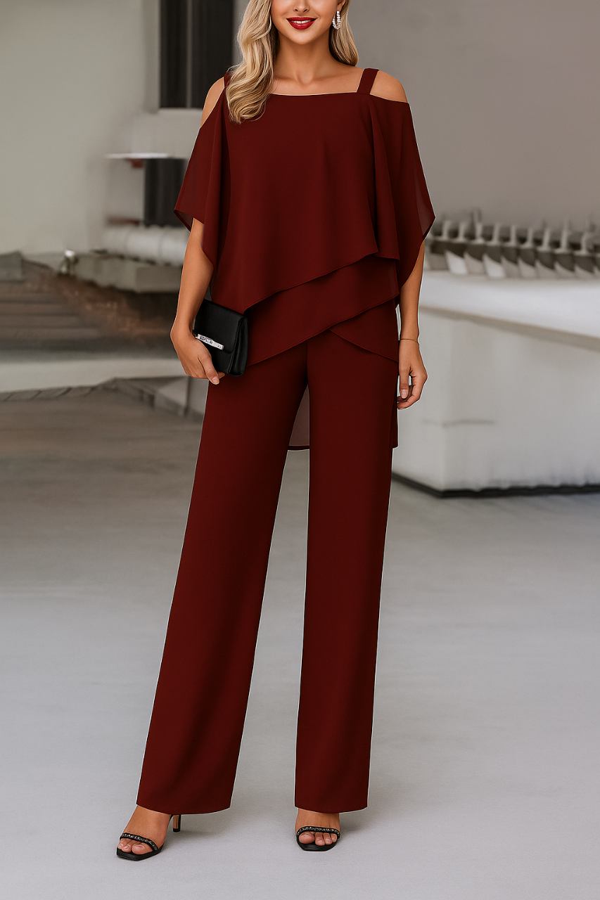 Elegant damset med kall axel, 2 delar
