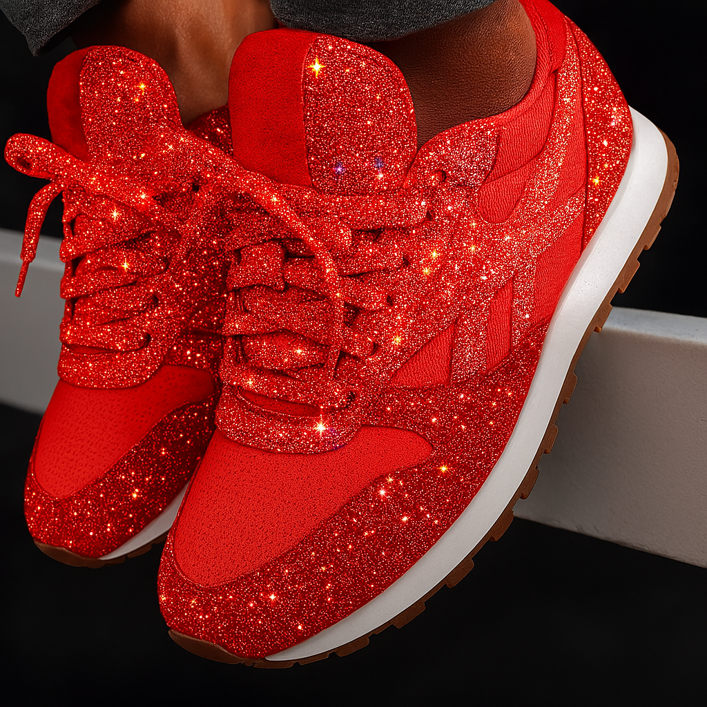 Glitrende grove sneakers til kvinder