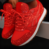Glitrende grove sneakers til kvinder