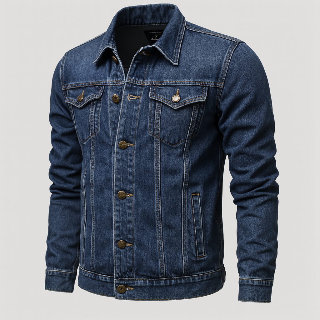 Denim truckerjakke til mænd