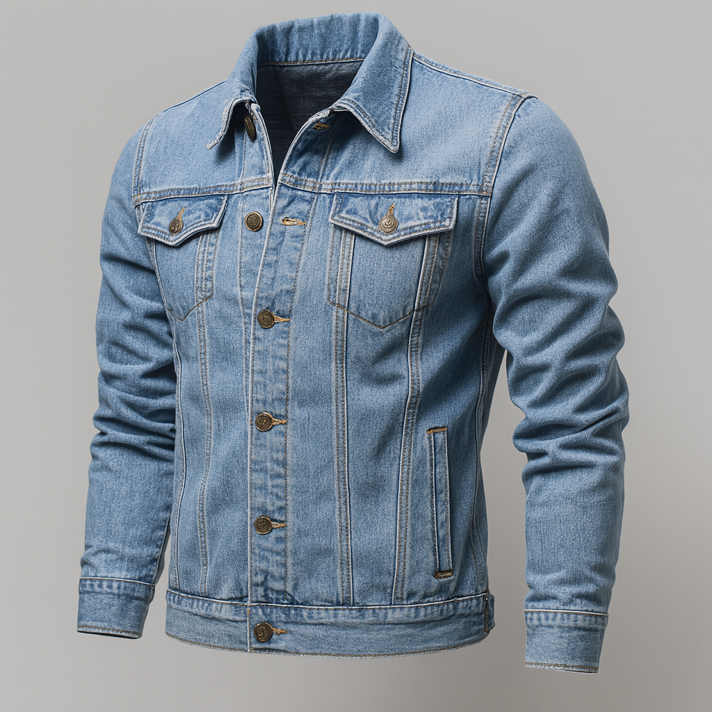 Denim truckerjakke til mænd
