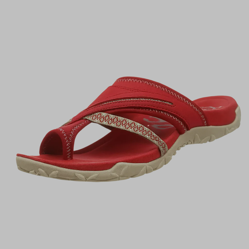 Komfortable flip-flops med kryssrem