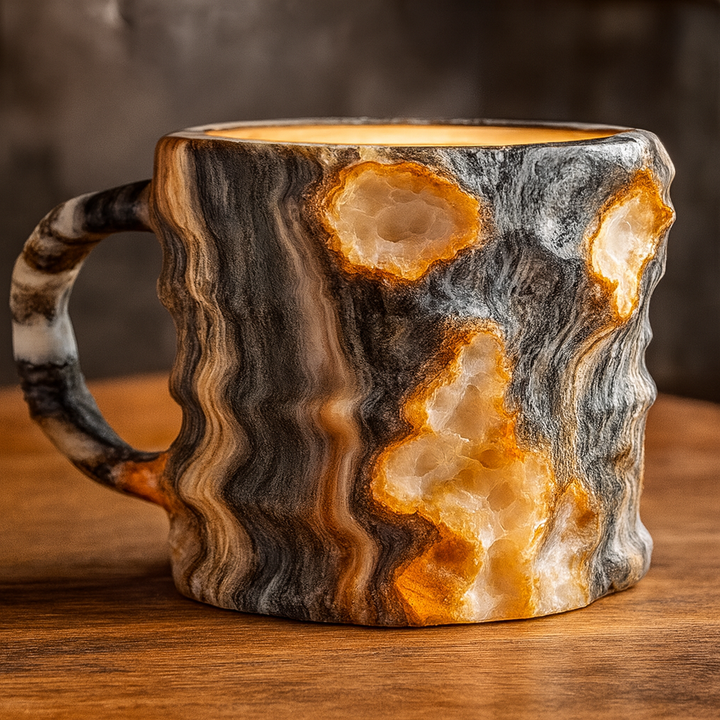 Kaffekrus af mineralkrystal