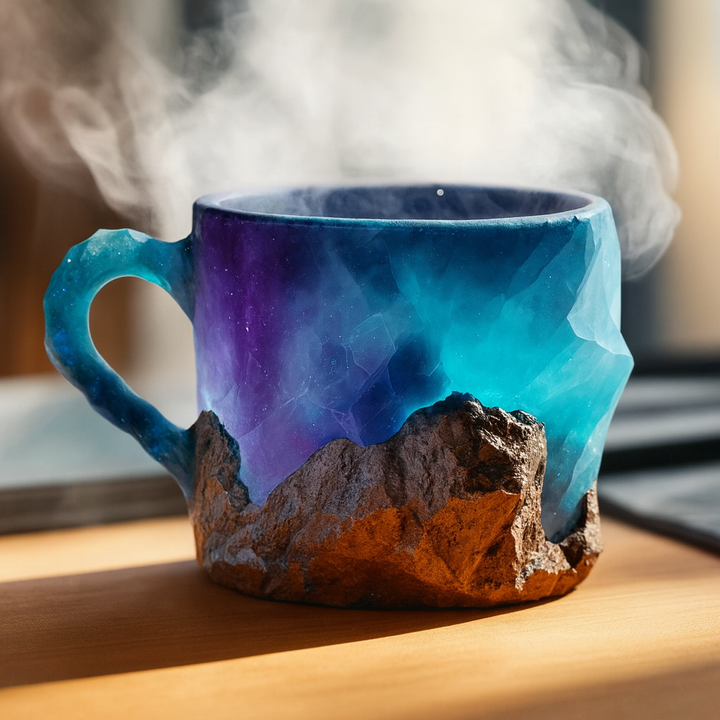 Kaffekrus af mineralkrystal