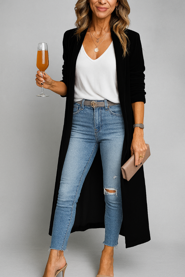 Lang Duster Cardigan til kvinder