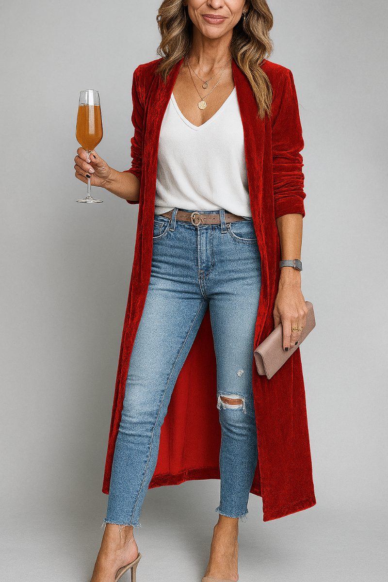 Lang Duster Cardigan til kvinder