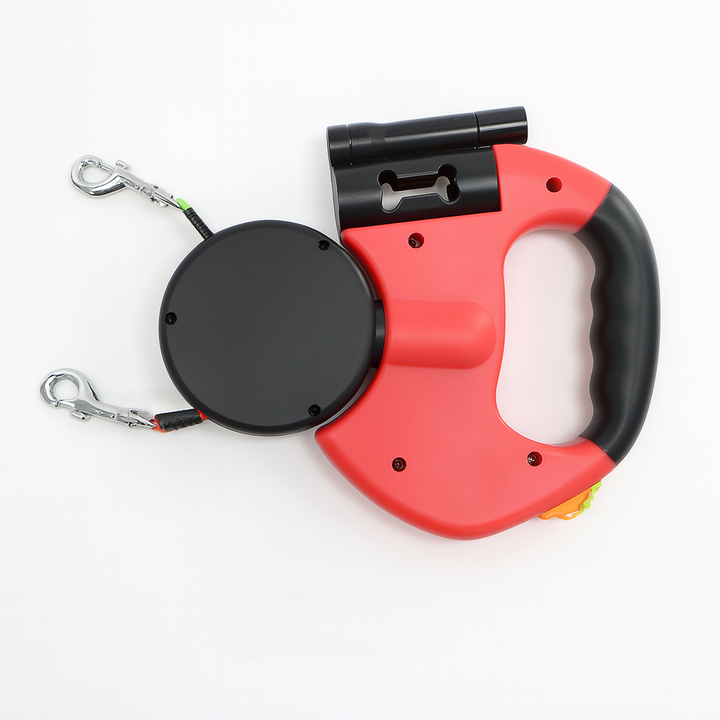 Dobbelt sammenklappeligt hundesnor med 360° rotation