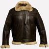 Herrars shearling-stil jacka