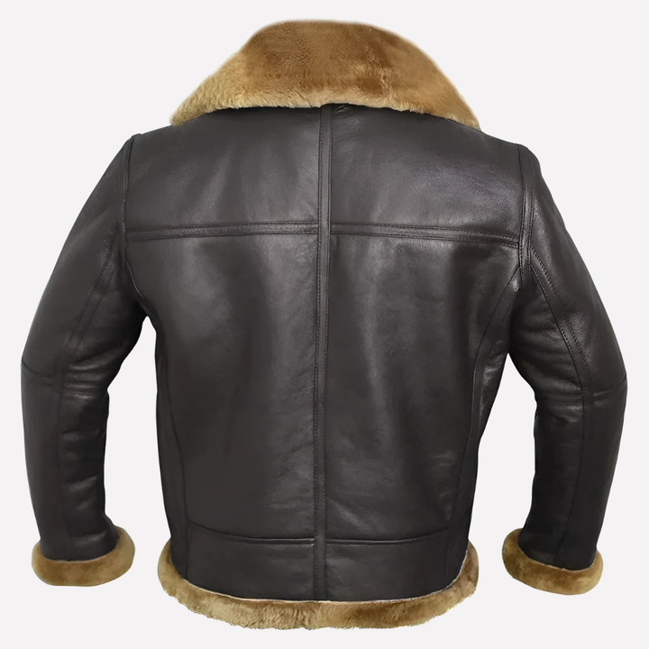 Herrars shearling-stil jacka