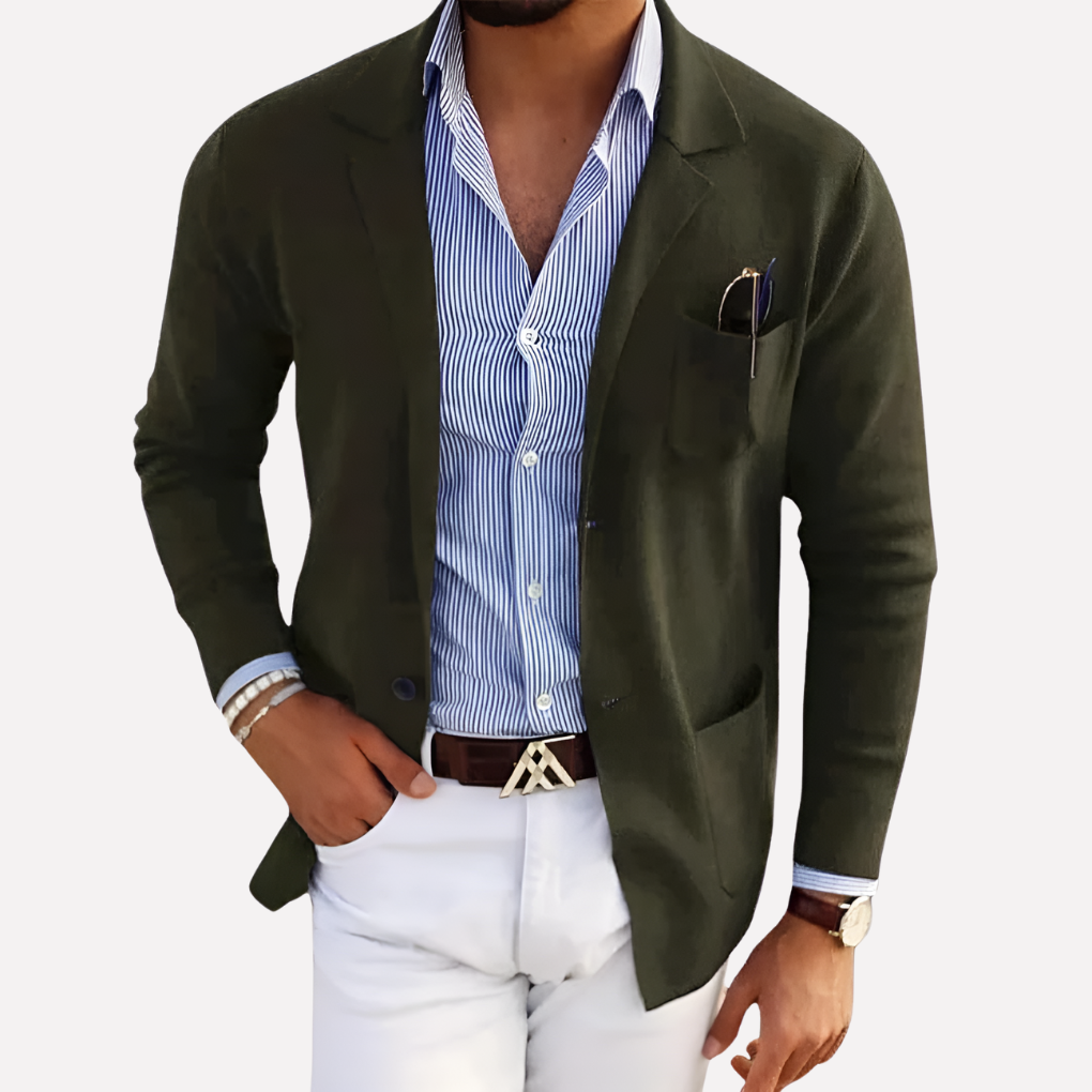 Herrestrikket blazer