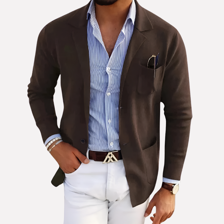 Herrestrikket blazer