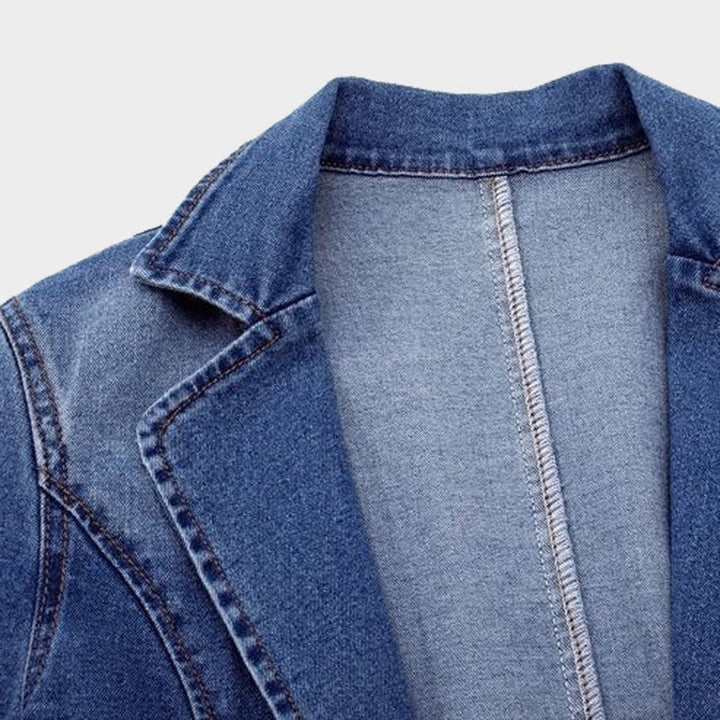 Snygg jeansblazer för kvinnor
