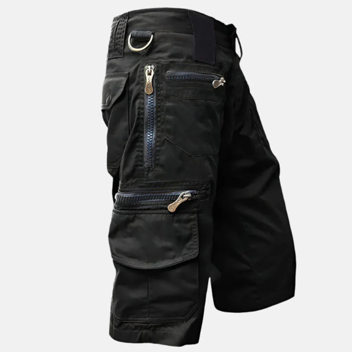 Herr Utility Cargo Shorts med knälång passform