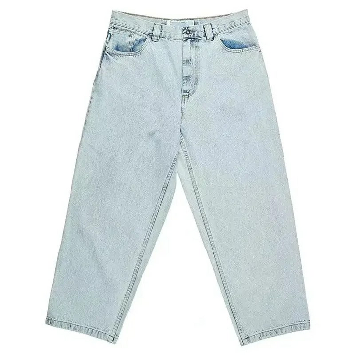 Oversized baggy jeans med skaterstil för män