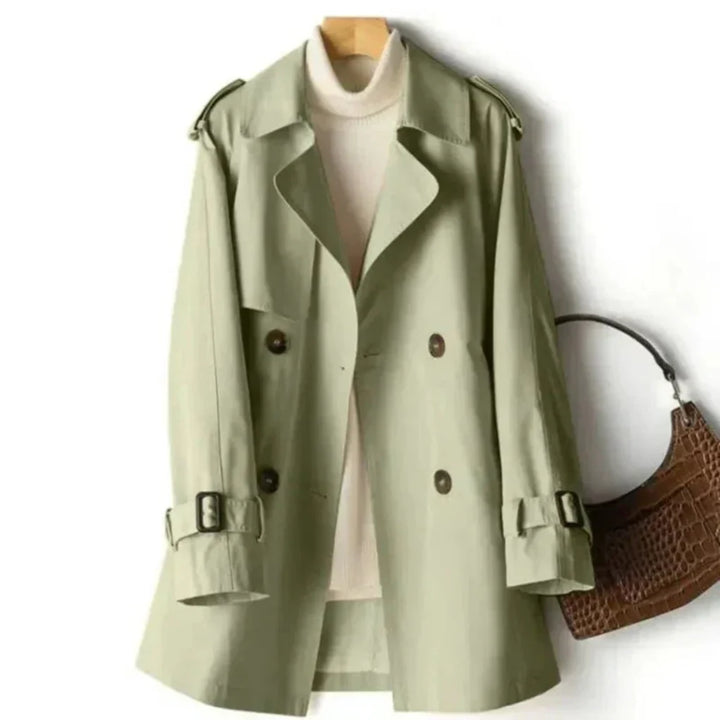 Klassisk dobbelspent trenchcoat for kvinner