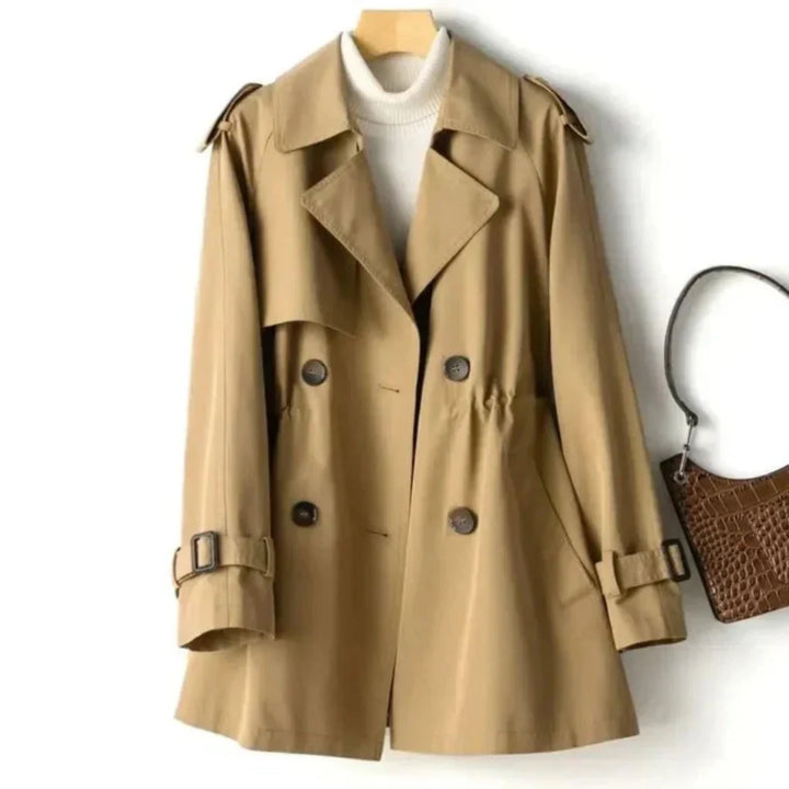 Klassisk dobbelspent trenchcoat for kvinner