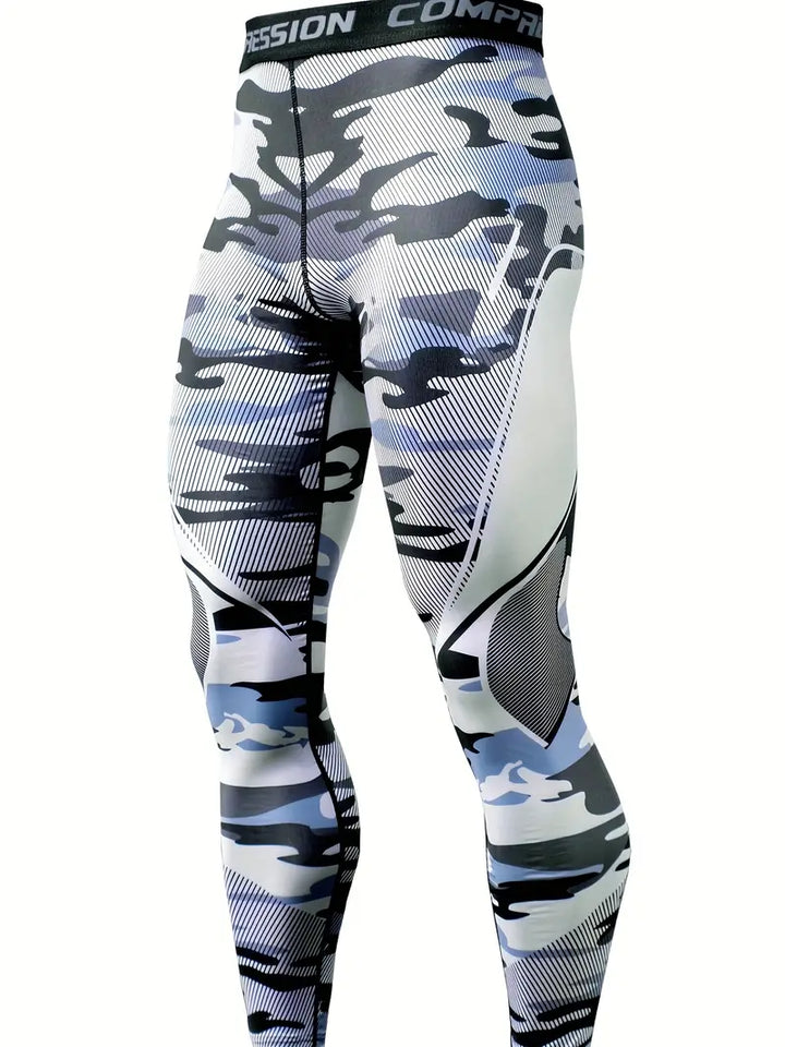 Långa sportleggingsbyxor för män