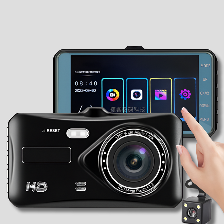 Trådlös dubbel bilkamera med mörkerseende och 170° vinkel