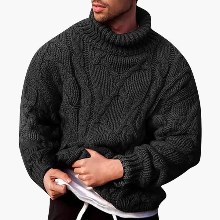 Herr Turtleneck Trøje – Klassisk Strikket Pullover