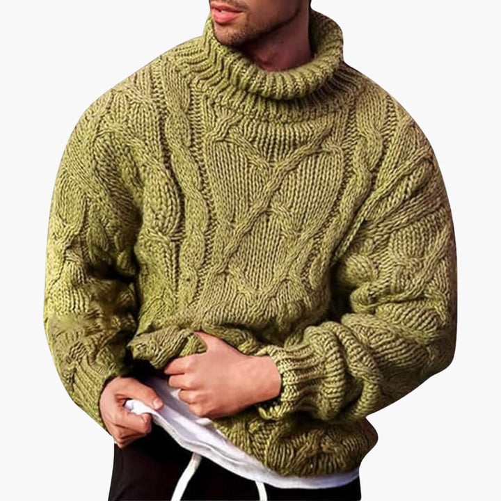 Herr Turtleneck Trøje – Klassisk Strikket Pullover