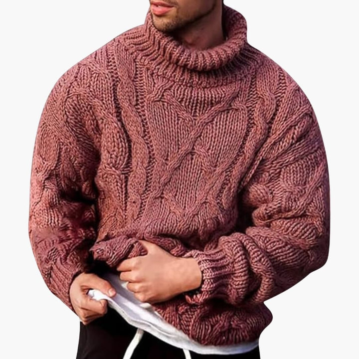 Herr Turtleneck Trøje – Klassisk Strikket Pullover