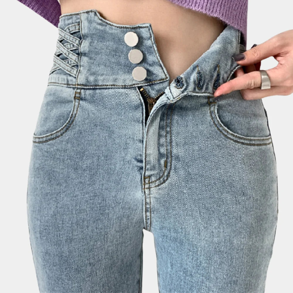 Damejeans med høj talje