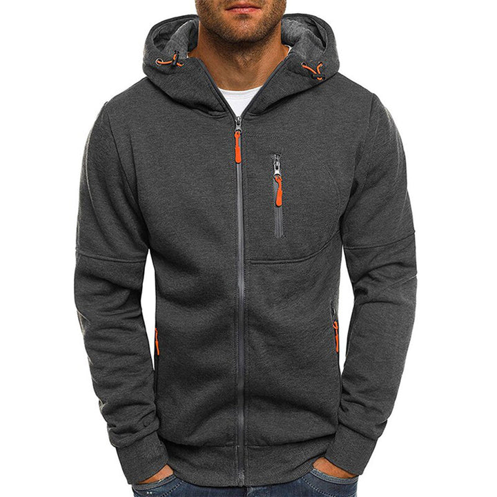 Jacks - Sweatshirt med huva och dragkedja för män