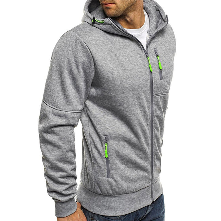 Jacks - Sweatshirt med huva och dragkedja för män