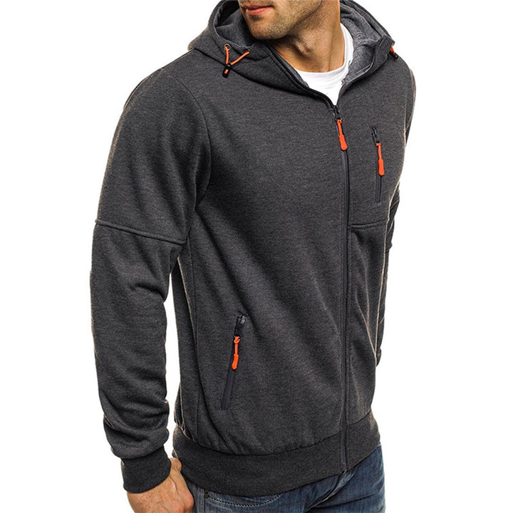 Jacks - Sweatshirt med huva och dragkedja för män