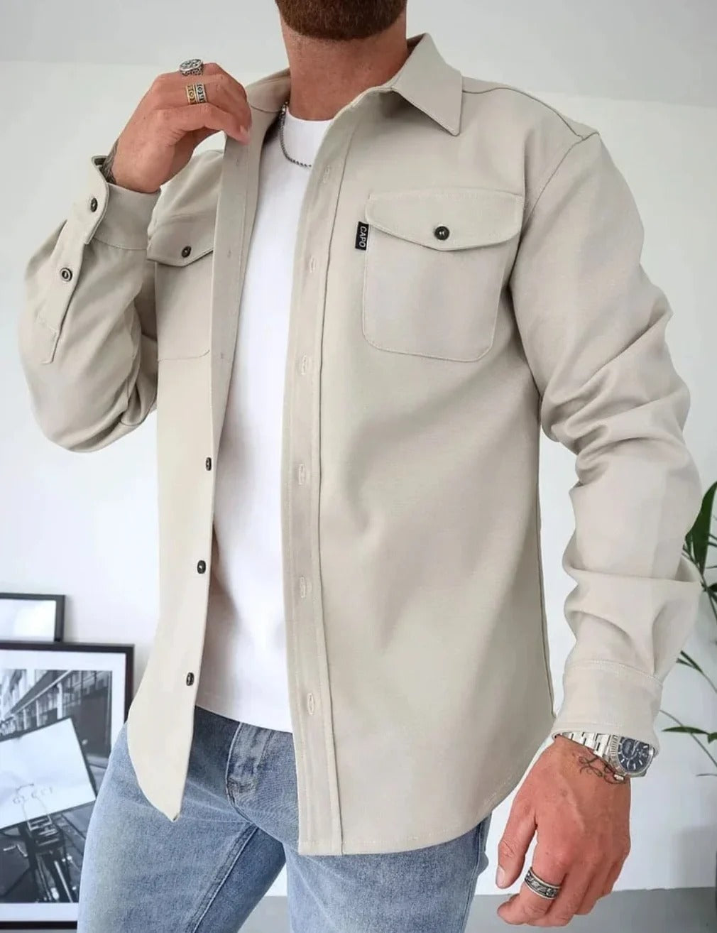 Skjortjakke med knapper